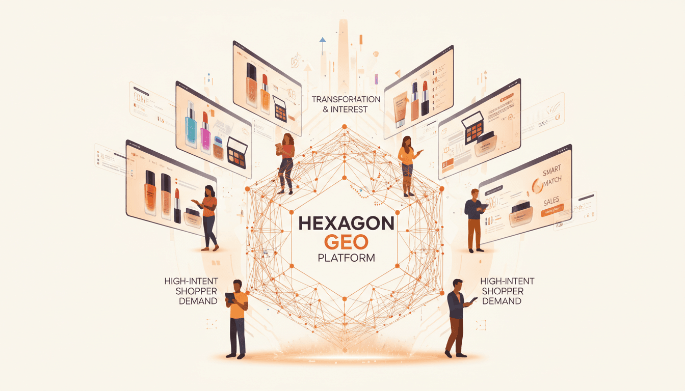 Hero image for Capturing High-Intent AI Shopper Demand in Beauty E-Commerce with Hexagon’s GEO Platform - beauty AI shopper demand and Hexagon GEO beauty brands