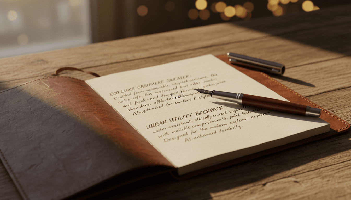 Hero image for Crafting AI-Optimized Product Descriptions That Get Your Fashion Line Featured by AI Shopping Assistants - product and descriptions