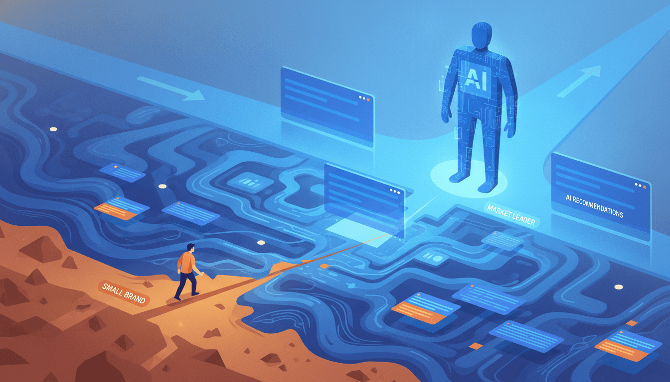 Hero image for How Emerging E-Commerce Brands Can Break Through AI Search Noise: The David vs Goliath Problem in Generative Commerce - emerging brands AI search and brand visibility gap