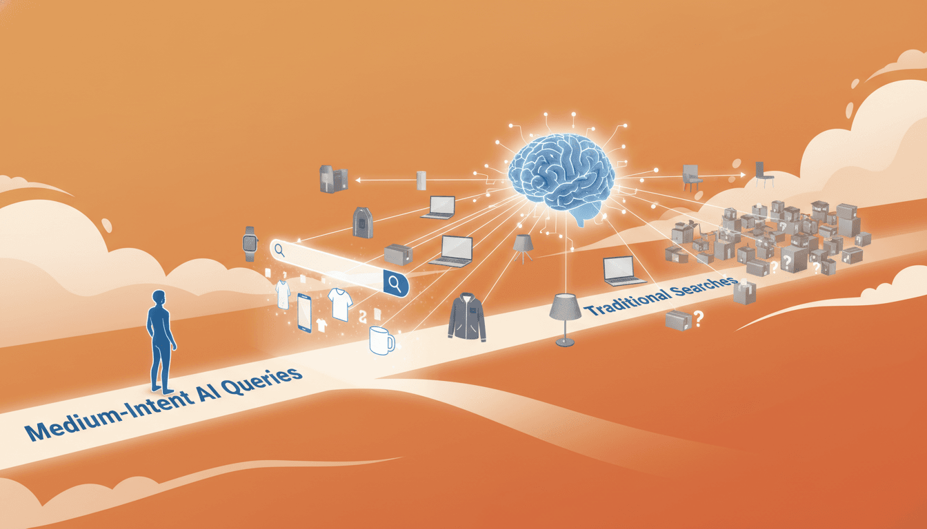 Hero image for How Medium-Intent AI Search Queries Are Transforming E-Commerce Consumer Research - medium-intent AI search and consumer research AI