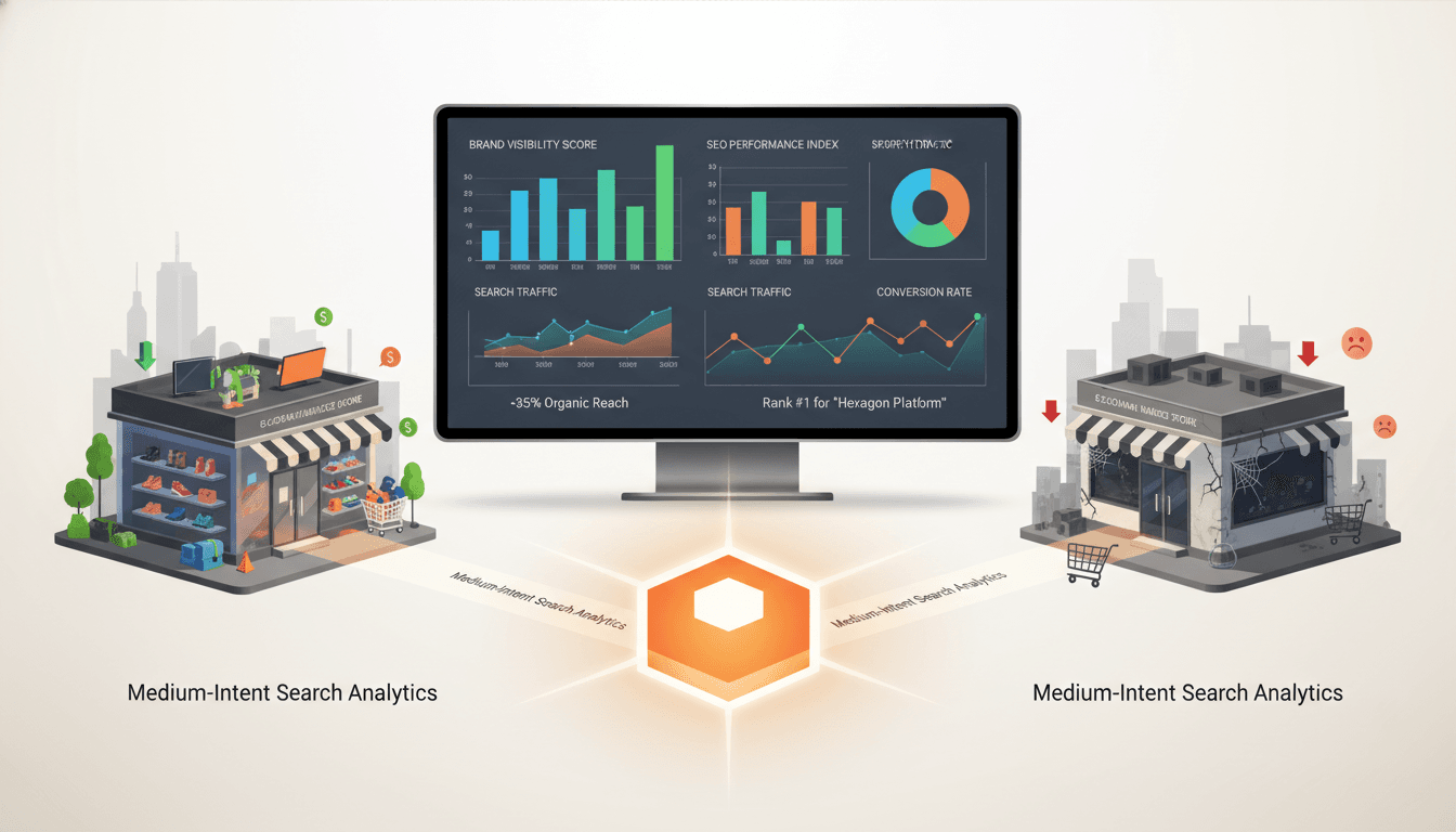 Hero image for How to Use Hexagon’s AI-Powered Search Analytics to Boost Medium-Intent Brand Visibility - AI search analytics and medium-intent GEO metrics