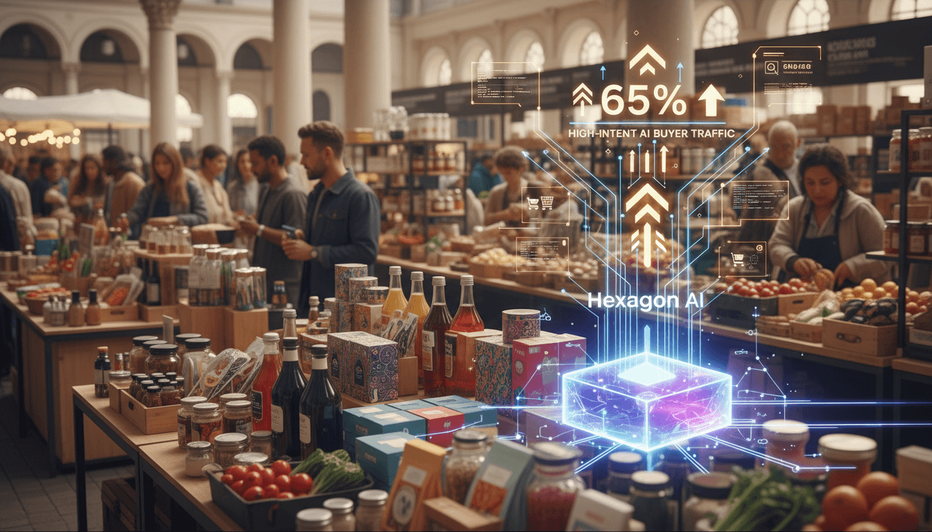 Hero image for Step-by-Step Guide to Using Hexagon to Capture High-Intent AI Buyer Traffic for Food & Beverage Brands - Hexagon AI platform and high-intent AI buyer